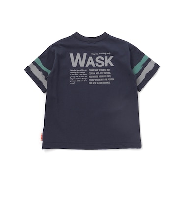 【接触冷感】ソデカラーペイント×バックロゴ クールタッチTシャツ(110~160cm)