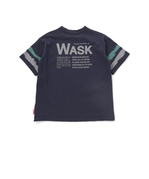 【接触冷感】ソデカラーペイント×バックロゴ クールタッチTシャツ(110~160cm)