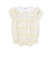 【お揃い】スカラップ襟花柄カバーオールベビー(60~80cm)