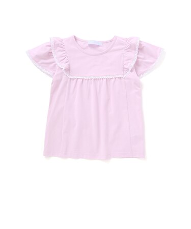 ベア天竺フリルレースTシャツ(100~140cm)