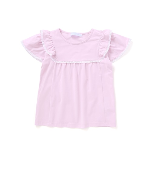 ベア天竺フリルレースTシャツ(100~140cm)