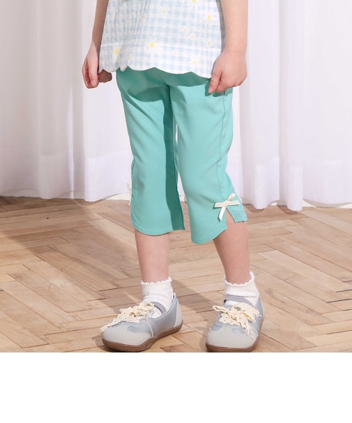 裾フレア7分丈ストレッチツイルパンツ(80~130cm)