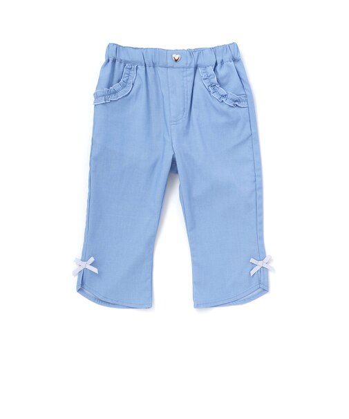 裾フレア7分丈ストレッチツイルパンツ(80~130cm)