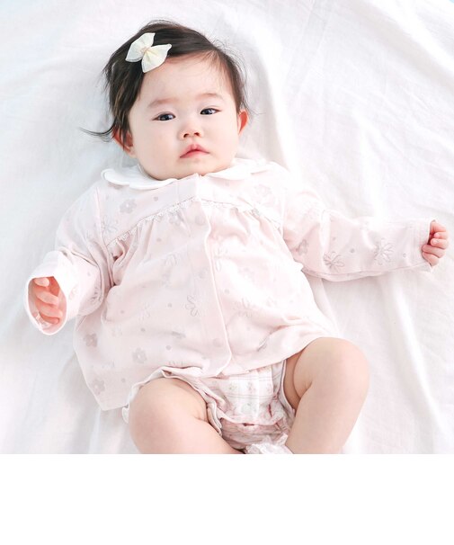 【お揃い】総柄オパール天竺カーディガンベビー(70~80cm)