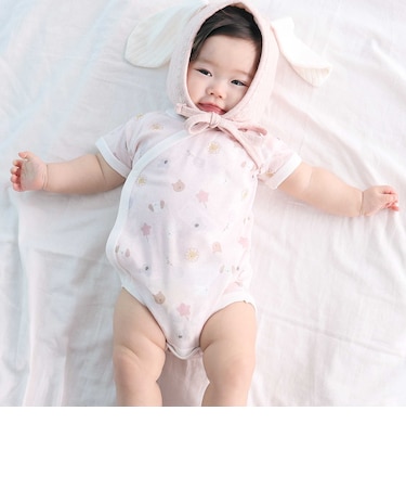 海の生き物&レモン&アニマル総柄半袖肌着ベビー(60~70cm)