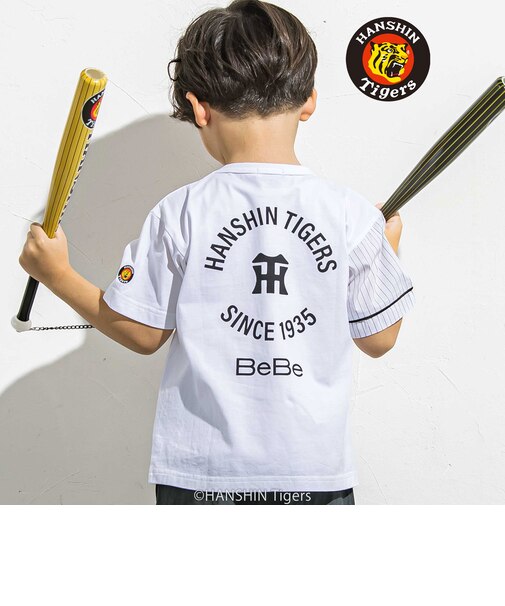 【NPB 阪神タイガース】ベースボールユニフォーム風半袖Tシャツ(90~140cm)