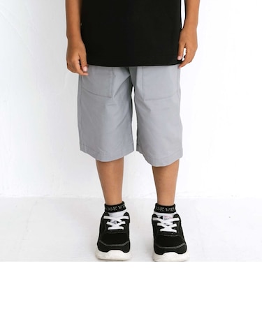 【日本製】6分丈 アウトポケット ストレッチコードレーンパンツ(90~160cm)