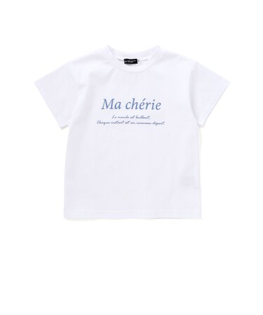マシェリロゴプリント天竺半袖Tシャツ(100~160cm)