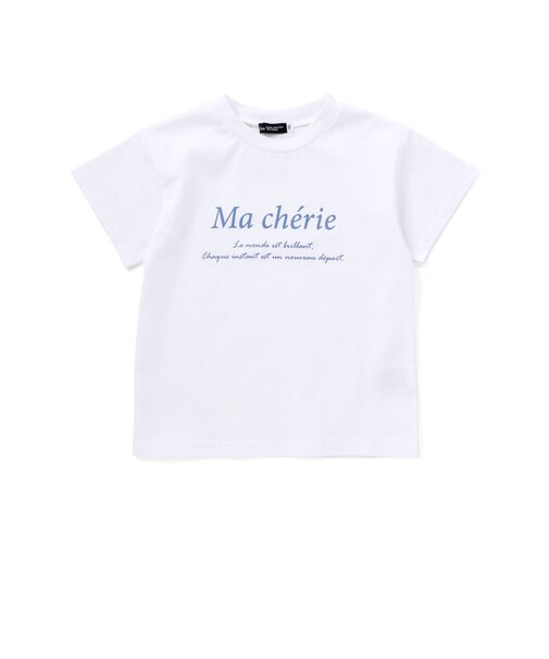 マシェリロゴプリント天竺半袖Tシャツ(100~160cm)