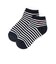 【抗菌防臭】ロゴ刺しゅうボーダーアンクルソックス(11~24cm)