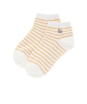 【抗菌防臭】ロゴ刺しゅうボーダーアンクルソックス(11~24cm)