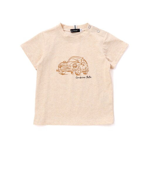 クラシックカースケッチ杢天竺半袖Tシャツ(80~100cm)