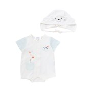海の生き物ロンパース+帽子セットベビー(70~80cm)