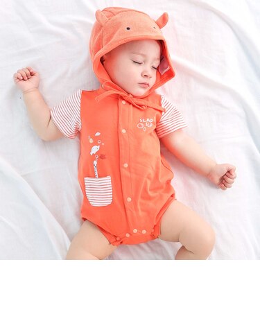 海の生き物ロンパース+帽子セットベビー(70~80cm)