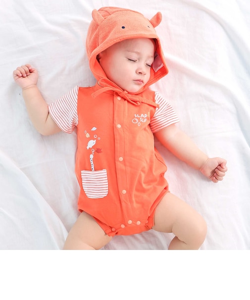 海の生き物ロンパース+帽子セットベビー(70~80cm)