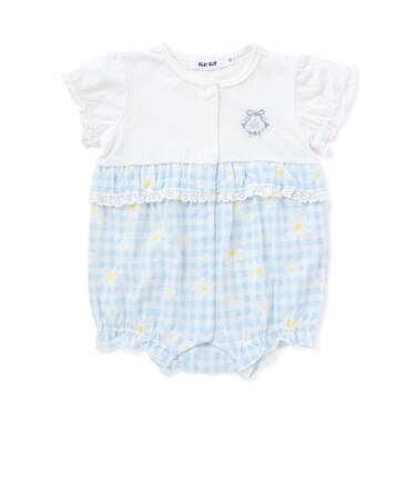 【お揃い】ウエスト切り替えフリルカバーオールベビー(60~80cm)