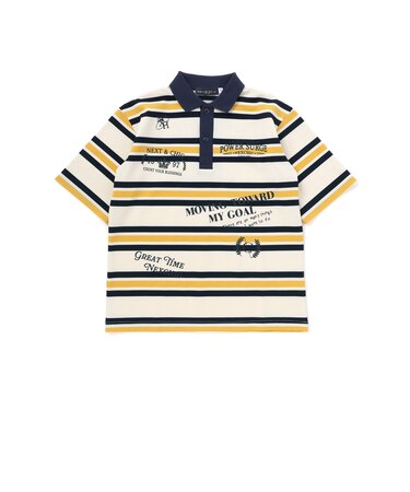 プリントカノコボーダーポロシャツ(110~150cm)