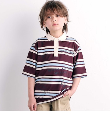 プリントカノコボーダーポロシャツ(110~150cm)