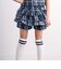 バックフリルプリーツチェックツイルスカパン(110~150cm)
