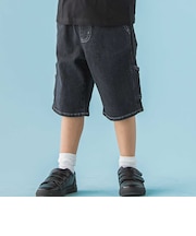 【店舗限定】ストレッチデニムショートパンツ(95～160cm)