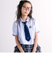 ネクタイ付きブロード半袖シャツ(110~150cm)