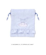 【シナモロール/ポムポムプリン×SLAPSLIP】フロントプリントフリルチェック巾着