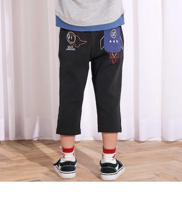 乗り物モチーフ7分丈ミラノリブパンツ(80~120cm)