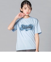 【 ニコ☆プチ 】デニムワッペン ロゴTシャツ(130~160cm)