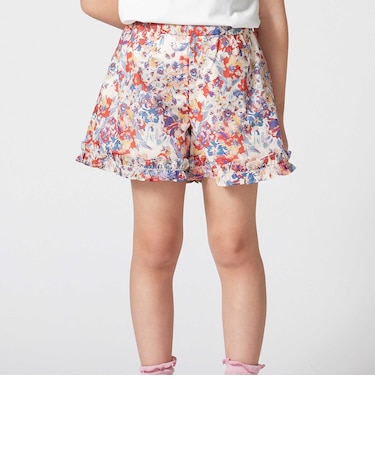 【お揃い】【DEVEAUX】ローンフラワープリントフリルショートパンツ(90~140cm)