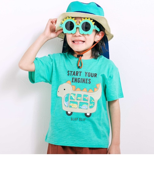 窓からいっぱいパッチ半袖Tシャツ(80~130cm)