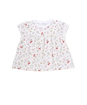 【お揃い】バルーン宝石アイス果物総柄プリントフレア半袖Tシャツ(80~130cm)