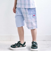 【お揃い】マドラスチェックサイドポケット5分丈パンツ(80~130cm)