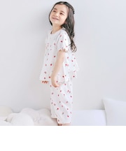 【スララク/腹巻き一体型/吸汗速乾】みんな快眠！半袖みんみんパジャマ上下セット(80~130cm)