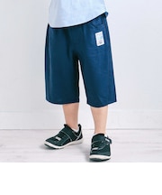 【接触冷感/お揃い】無地+総柄5.5分丈パンツ(80~130cm)