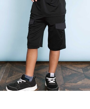 【接触冷感】5.5分丈 ナイロンフラップポケットパンツ(100~160cm)