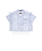 肩あきタイダイレースシャツ＋タンクトップセット(110~150cm)