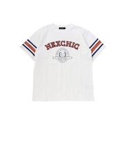 メッシュスリーブ・カレッジロゴTシャツ(110~150cm)