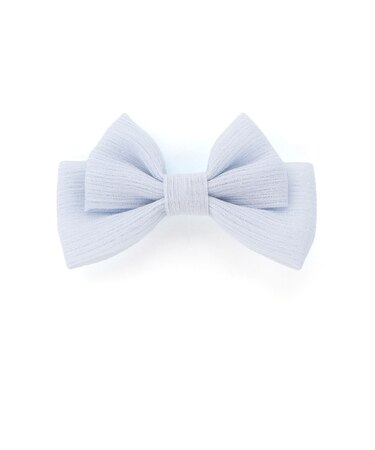 ラメシフォンリボンヘアクリップベビー