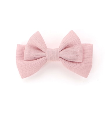 ラメシフォンリボンヘアクリップベビー