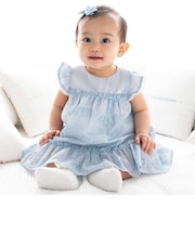 綿フリルレースブルマ付きワンピースベビー(70~90cm)