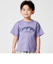 コード刺しゅうロゴ天竺半袖Tシャツ(90~160cm)