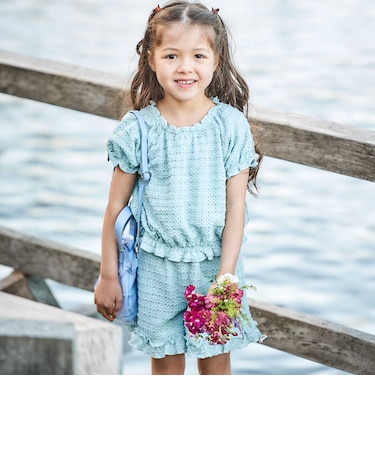 (キャミソール付き)ストレッチレースフリルセットアップ(90~140cm)