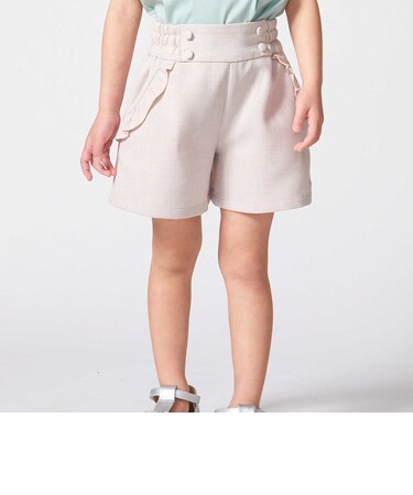 リネン調キャンバスポケットフリルショートパンツ(90~160cm)