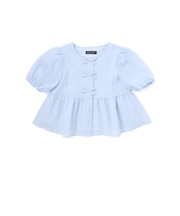 フロント3連リボンペプラムブラウス(100~150cm)