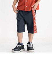 5.5分丈 パームステッチバイカラー トロストレッチパンツ(110~160cm)