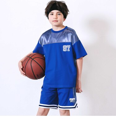 サイド切り替えサテンラインジャージ上下セット(110~150cm)