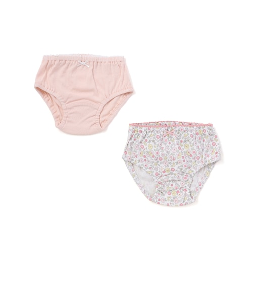 貝殻ウサギ+花レモン総柄ショーツ2点セット(100~130cm)