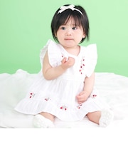 ピンタックティアードワンピースブルマ付きセットアップベビー(70~80cm)