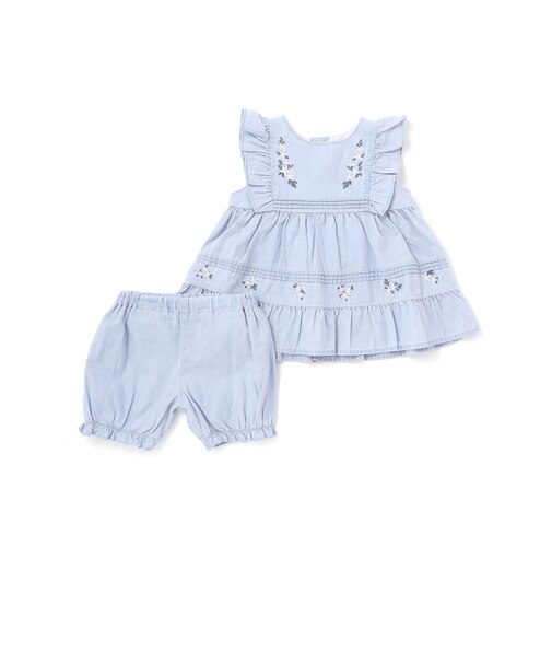 ピンタックティアードワンピースブルマ付きセットアップベビー(70~80cm)