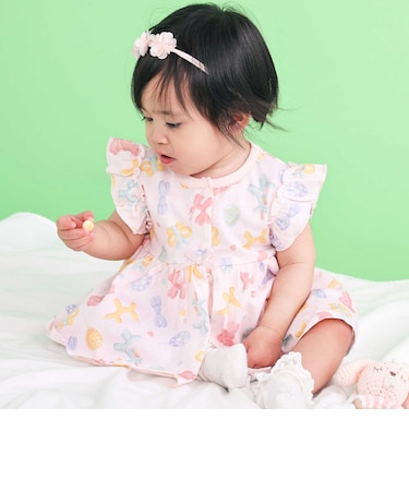 【お揃い】バルーン宝石アイス果物総柄プリントボディミニベビー(60~80cm)